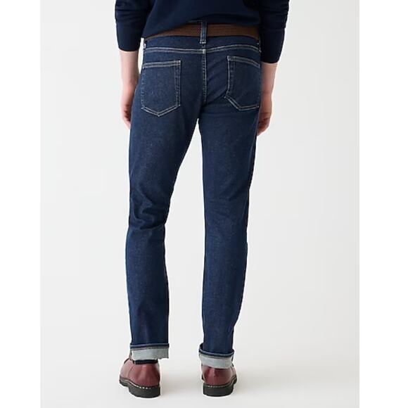 J.Crew Destination 484 Slim Dark Wash Blue Denim Jeans Men's Size 32 x 34 - Picture 3 of 11